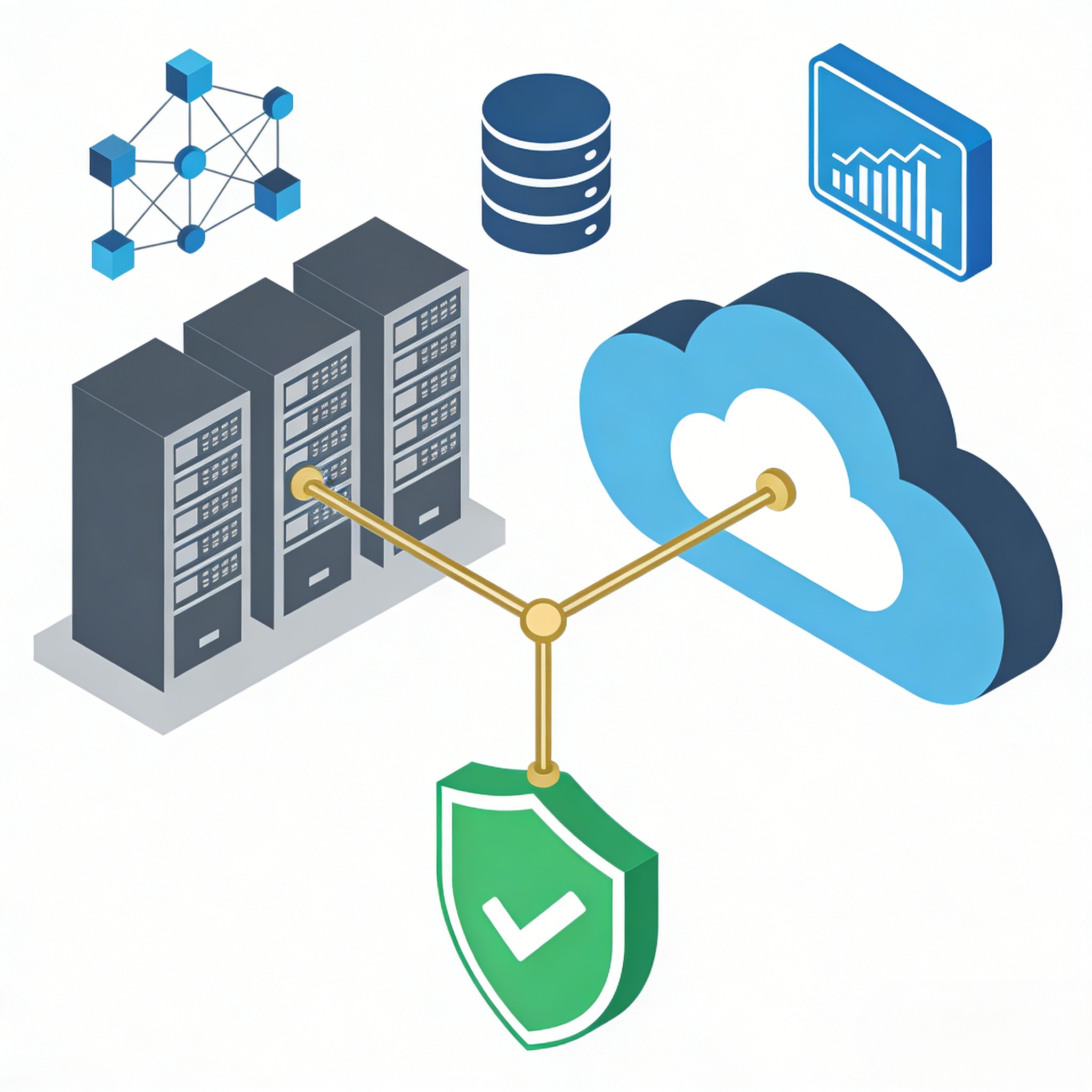 钜茂企业IT基础设施架构图：涵盖服务器高可用、网络安全、NAS备份与跨境VPN，支撑ERP系统稳定运行